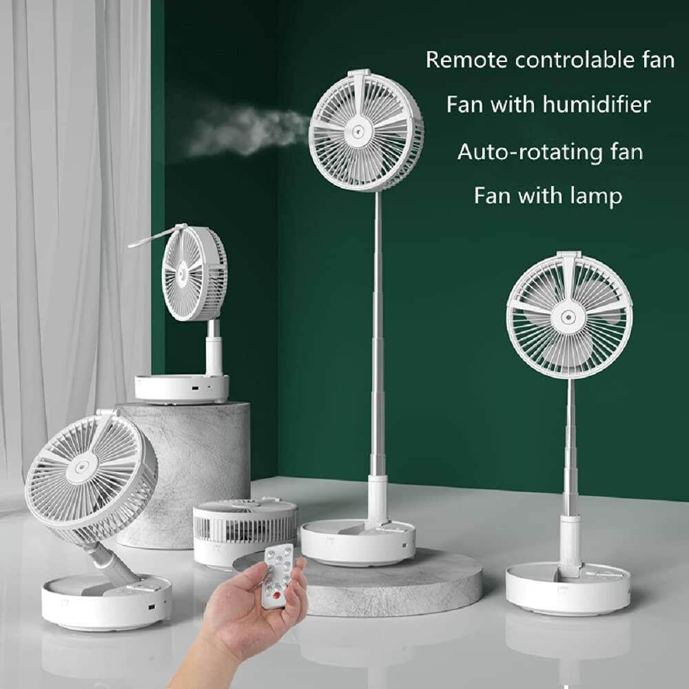 Austrige Rechargeable Mini Portable Desk Fan White without Remote Control / 7200mah Technically