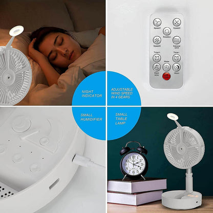 Austrige Rechargeable Mini Portable Desk Fan White without Remote Control / 7200mah Technically