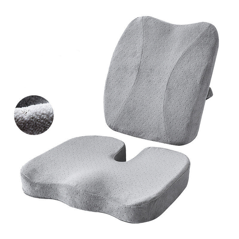 Austrige Seat & Car Lumbar Support Cushion Velvet grey / 2pieces