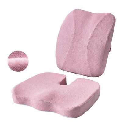 Austrige Seat & Car Lumbar Support Cushion Velvet Pink / 2pieces