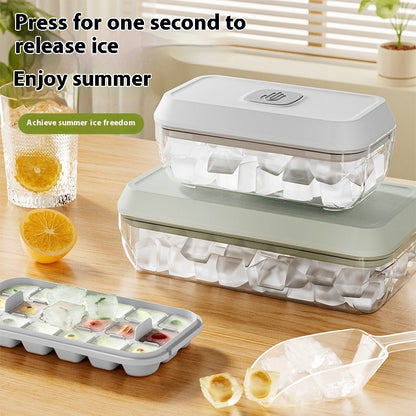 Austrige Silicone Ice Cube Tray - 32 Grid with Lid & Shovel Accessories