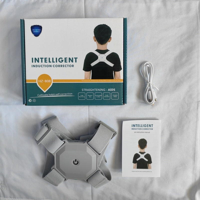 Austrige Smart Posture Corrector - Vibration Back Support Gray Large Box Fitness
