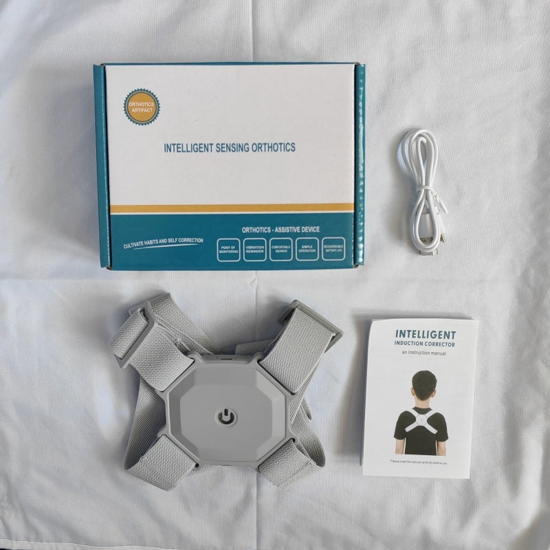 Austrige Smart Posture Corrector - Vibration Back Support Gray Small Box Fitness