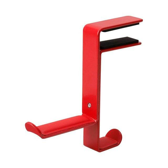 Austrige Universal Desk Mount Hanger Clip Red Headphone Holder