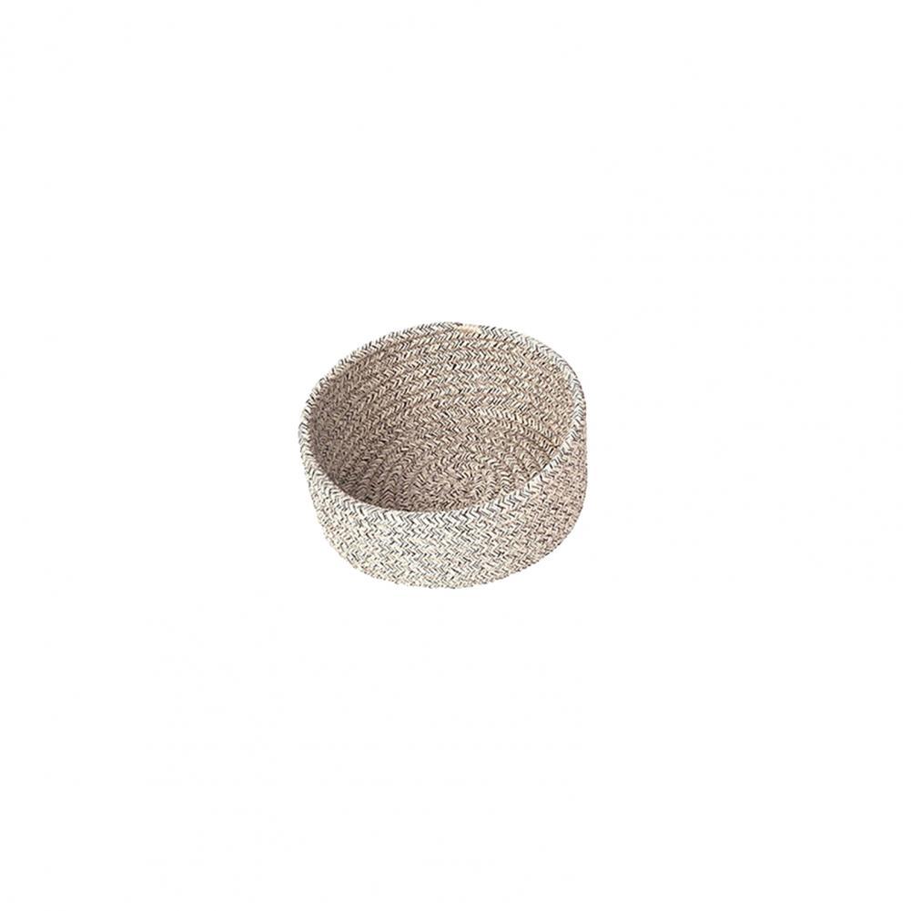 Austrige Woven Linen Desk Storage Basket Brown / L Baskets