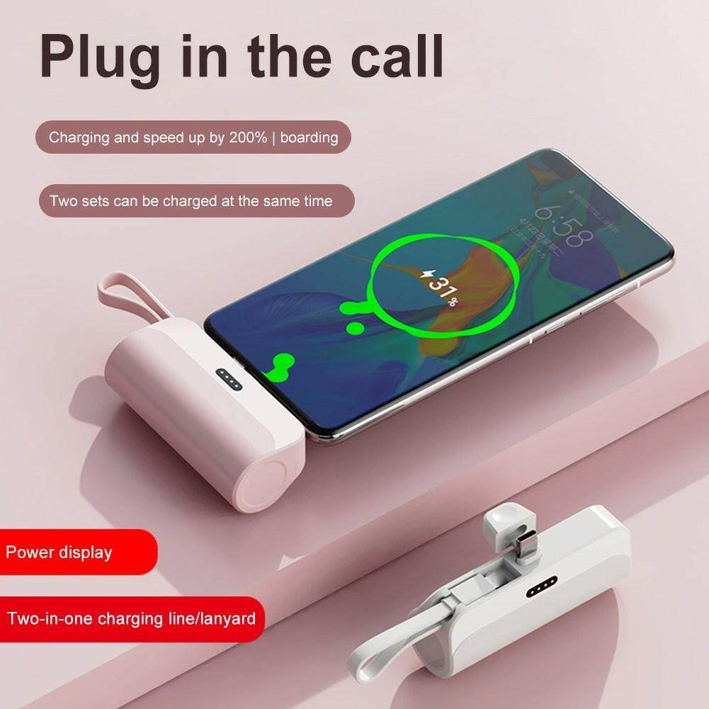 Austrige ZipCharger Power Bank - Portable USB Capsule