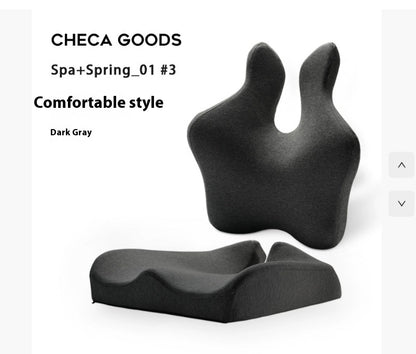 Office Seat Lumbar Cushion Car lumbar Support Spring Spa Dark Grey support cushion