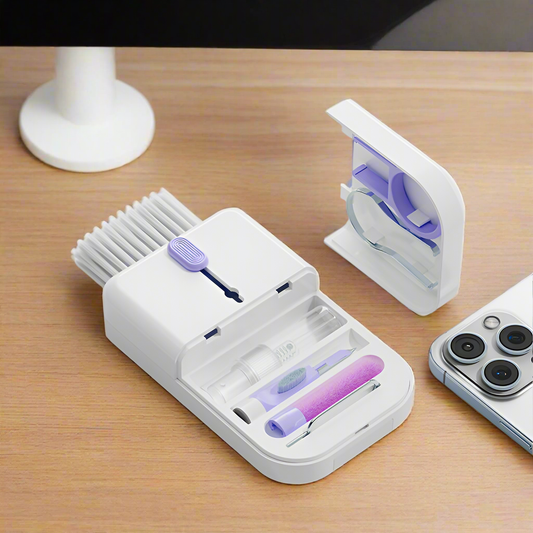 Kit de nettoyage multifonction portable 11 en 1 pour clavier d'ordinateur, écran de téléphone, brosse pour écouteurs avec boîte de rangement