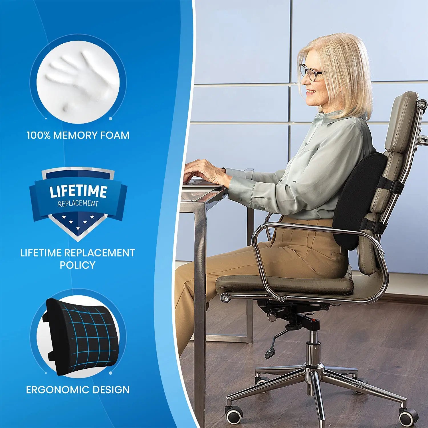 Lumbar Support Pillow Automotive Waist Cushion