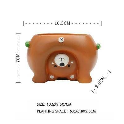 Cartoon Animal Flower Pots Bear Home decor