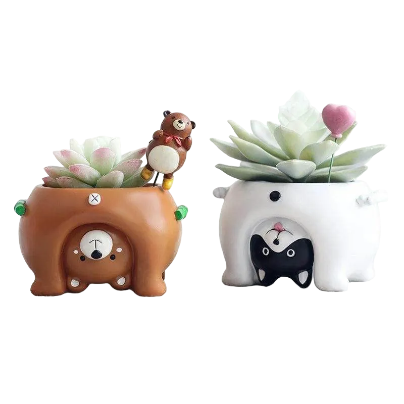 Cartoon Animal Flower Pots Home decor