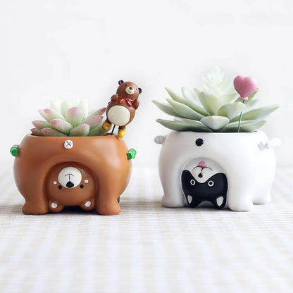 Cartoon Animal Flower Pots Home decor