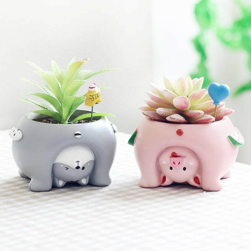 Cartoon Animal Flower Pots Home decor