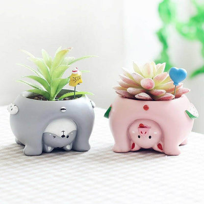 Cartoon Animal Flower Pots Home decor