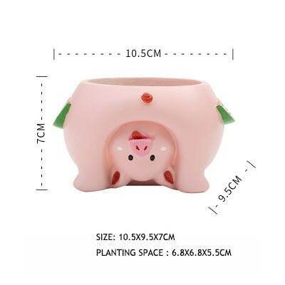 Cartoon Animal Flower Pots Pig Home decor