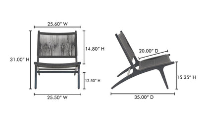 Palma Outdoor Lounge Chair Black