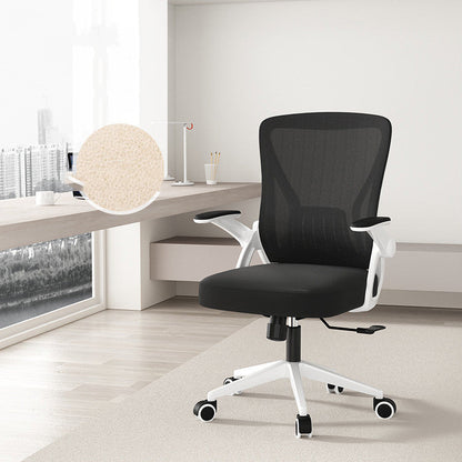 Ergonomic Back Support Office Chair | Mesh Rotating Height Adjustable White / Getaway Mode Home Chairs