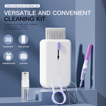 Kit de nettoyage multifonction portable 11 en 1 pour clavier d'ordinateur, écran de téléphone, brosse pour écouteurs avec boîte de rangement
