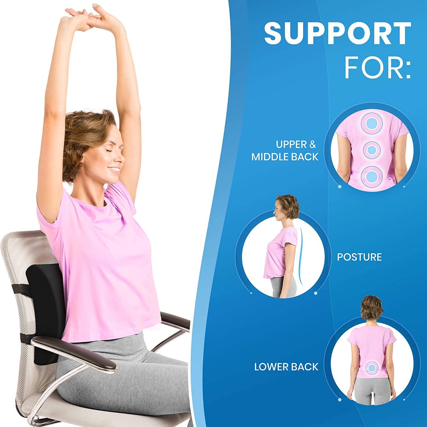 Lumbar Support Pillow Automotive Waist Cushion