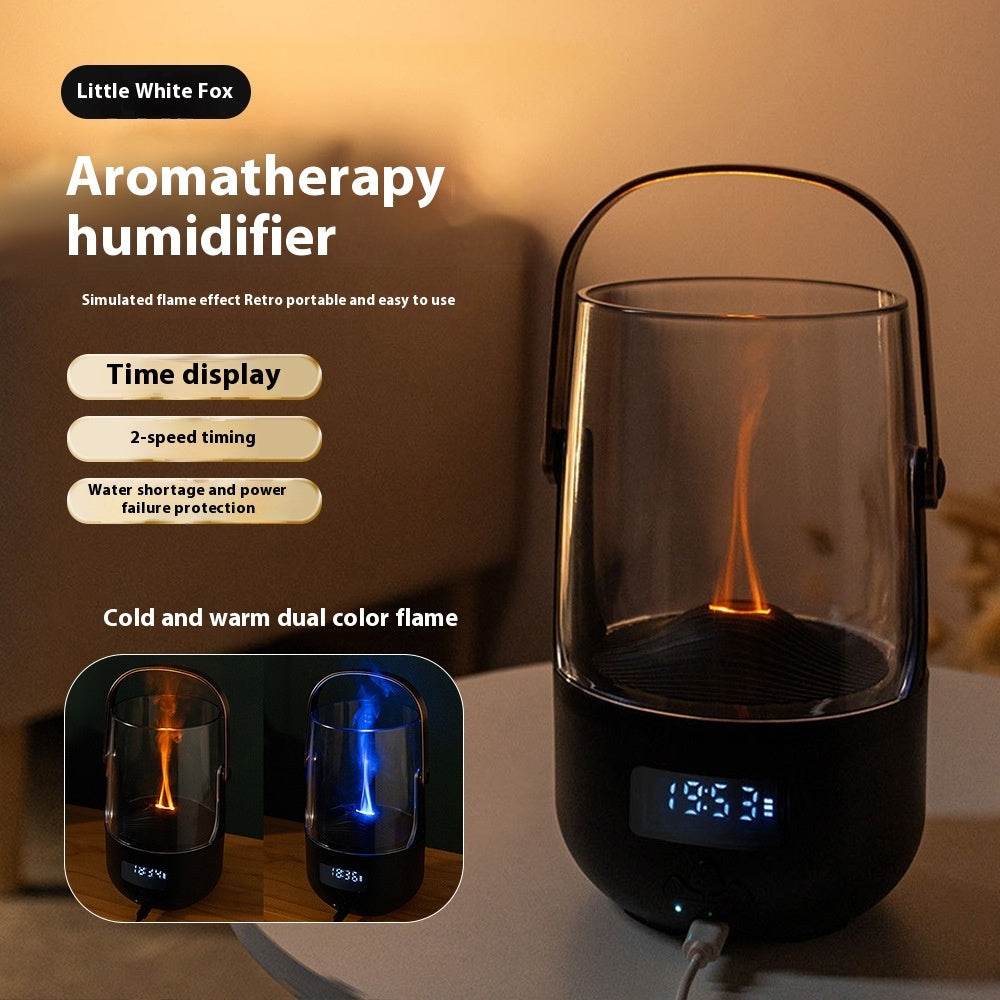 Flame Aroma Diffuser & Ultrasonic USB Humidifier | 200ml 20dB J190 Black / TypeC Humidifiers
