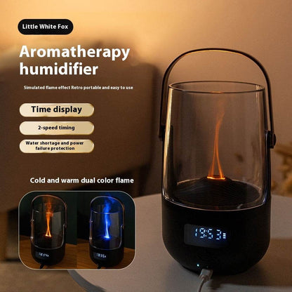 Flame Aroma Diffuser & Ultrasonic USB Humidifier | 200ml 20dB J190 Black / TypeC Humidifiers