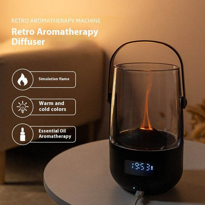 Flame Aroma Diffuser & Ultrasonic USB Humidifier | 200ml 20dB J190 Black / TypeC Humidifiers