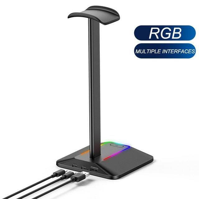 Gaming Headphone Stand RGB Black