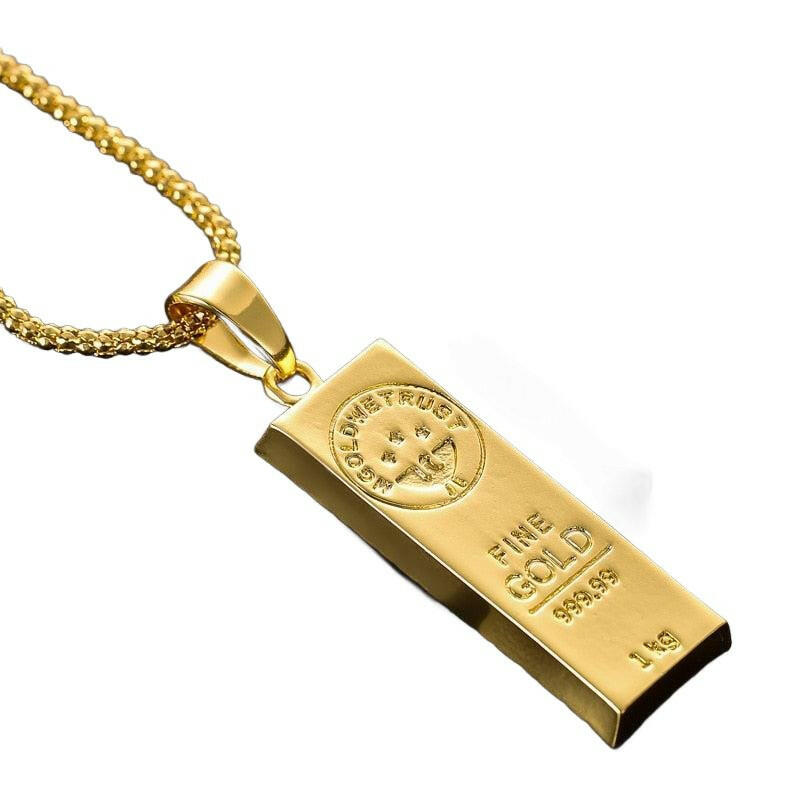Gold Color Bar Necklace | Austrige
