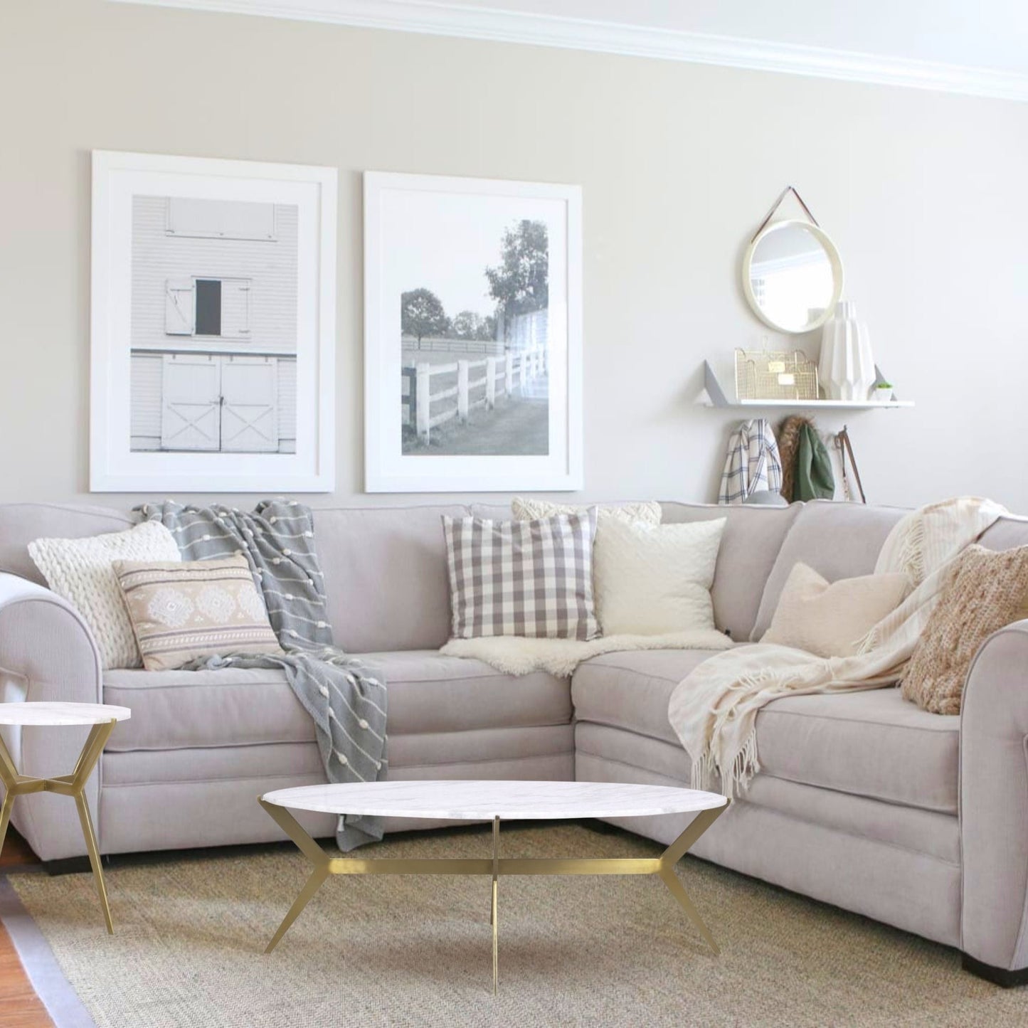 Riva Oval Marble Coffee Table