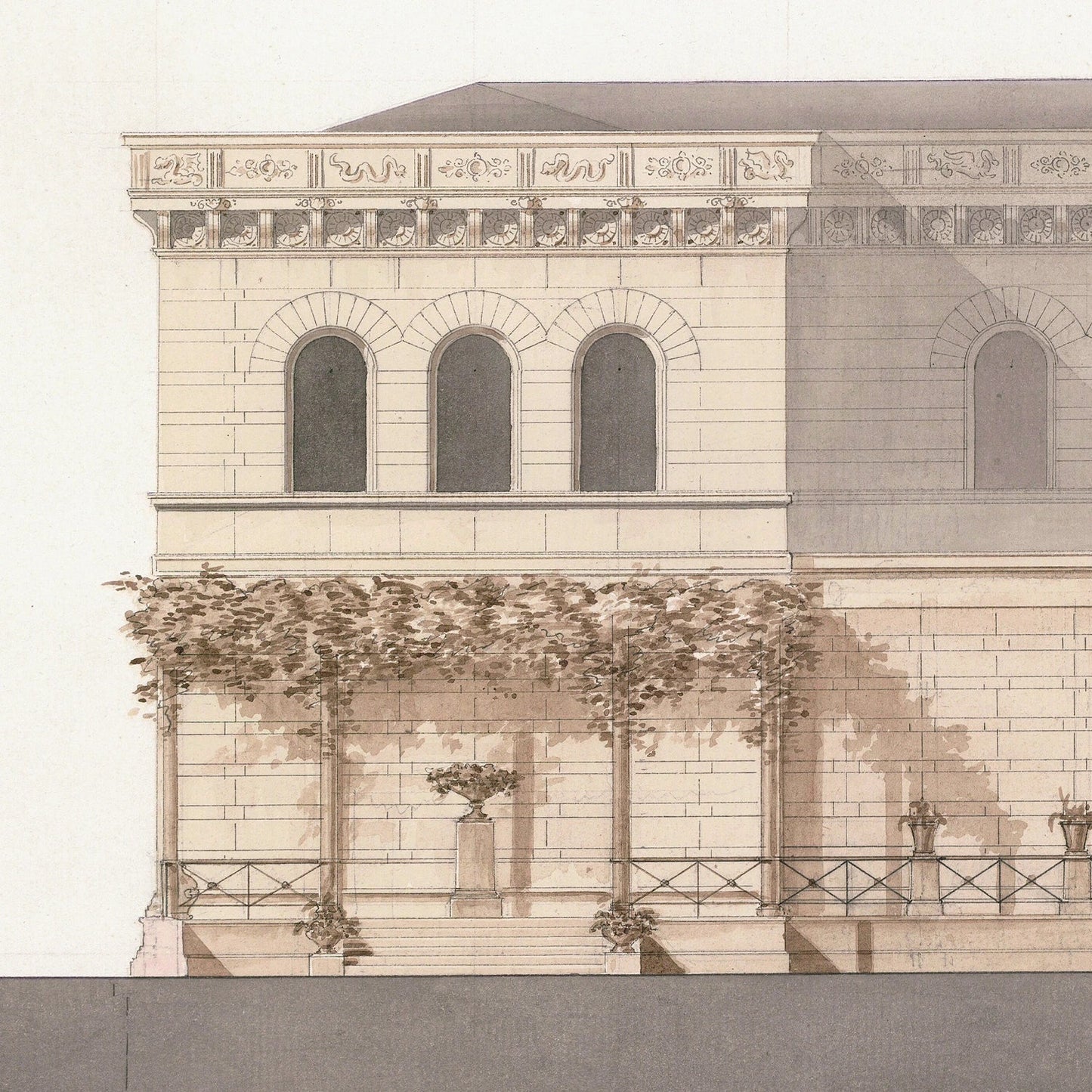 Italian Villa Facade ll, C. 1838