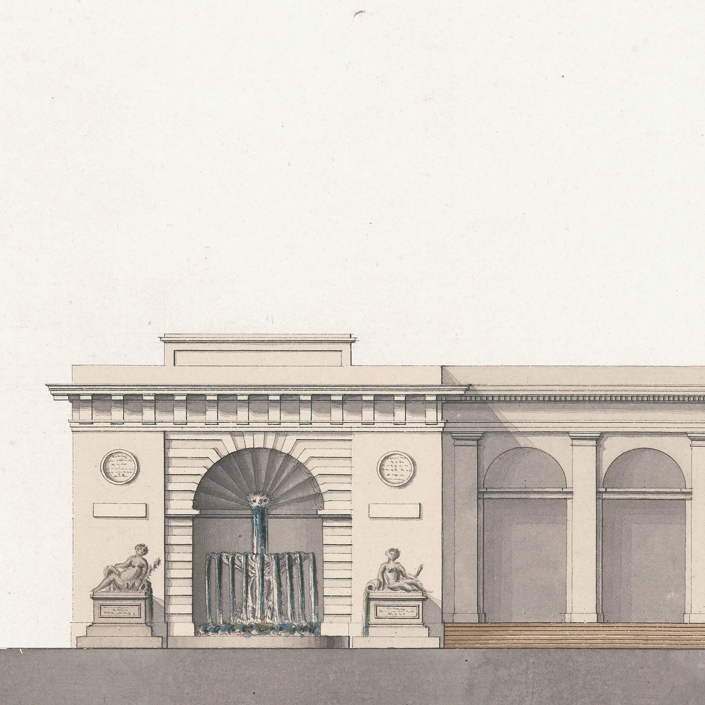 Italian Villa Facade lV, C. 1838