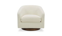 Oscy Swivel Chair Shearling White