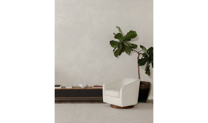 Oscy Swivel Chair Shearling White