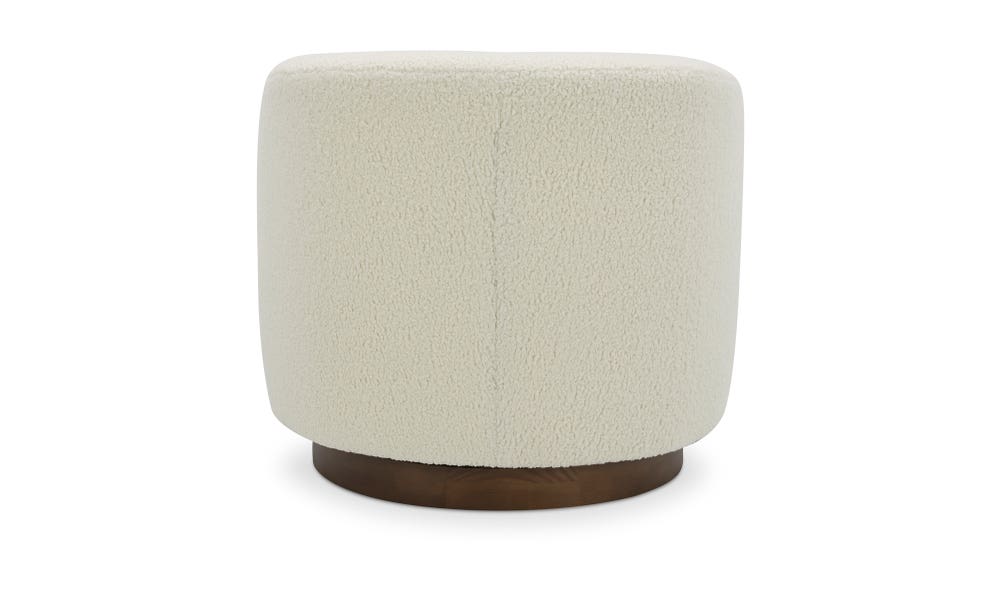Oscy Swivel Chair Shearling White