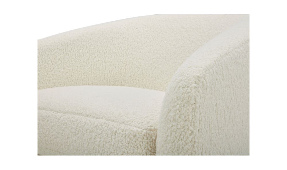 Oscy Swivel Chair Shearling White