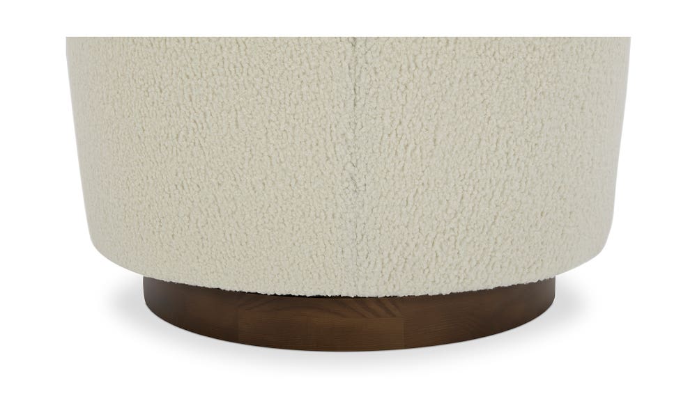 Oscy Swivel Chair Shearling White