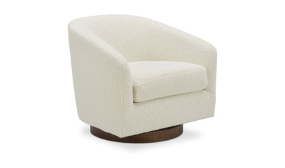 Oscy Swivel Chair Shearling White