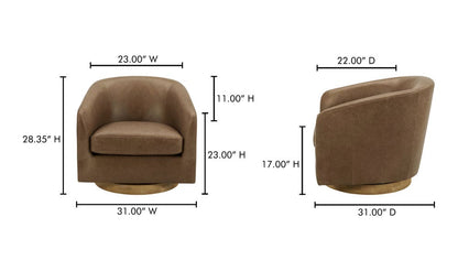 Oscy Leather Swivel