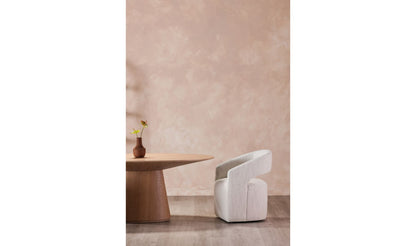 Barrow Rolling Dining Chair White Mist