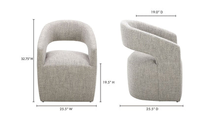 Barrow Swivel Dining Chair Grey Storm