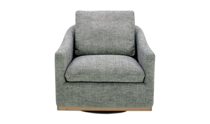 Linden Swivel Chair Slated Moss