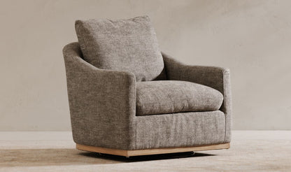 Linden Swivel Chair Slated Moss