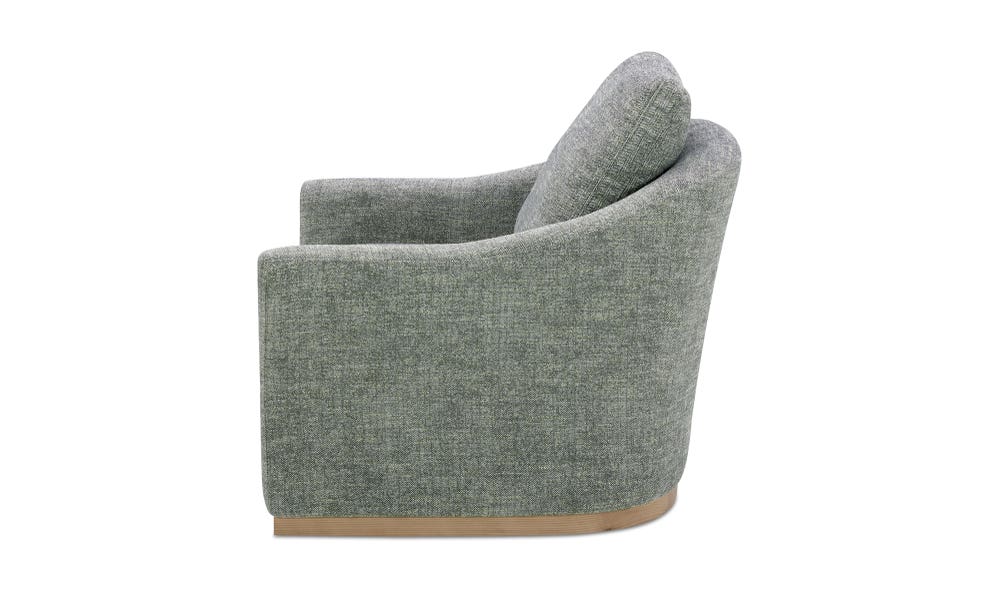 Linden Swivel Chair Slated Moss
