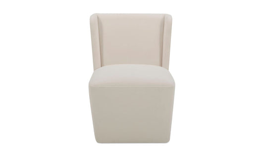 Cormac Rolling Dining Chair Performance Fabric Cream