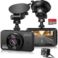 LDAS Dash Cam for Cars Front and Rear and SD Card Included