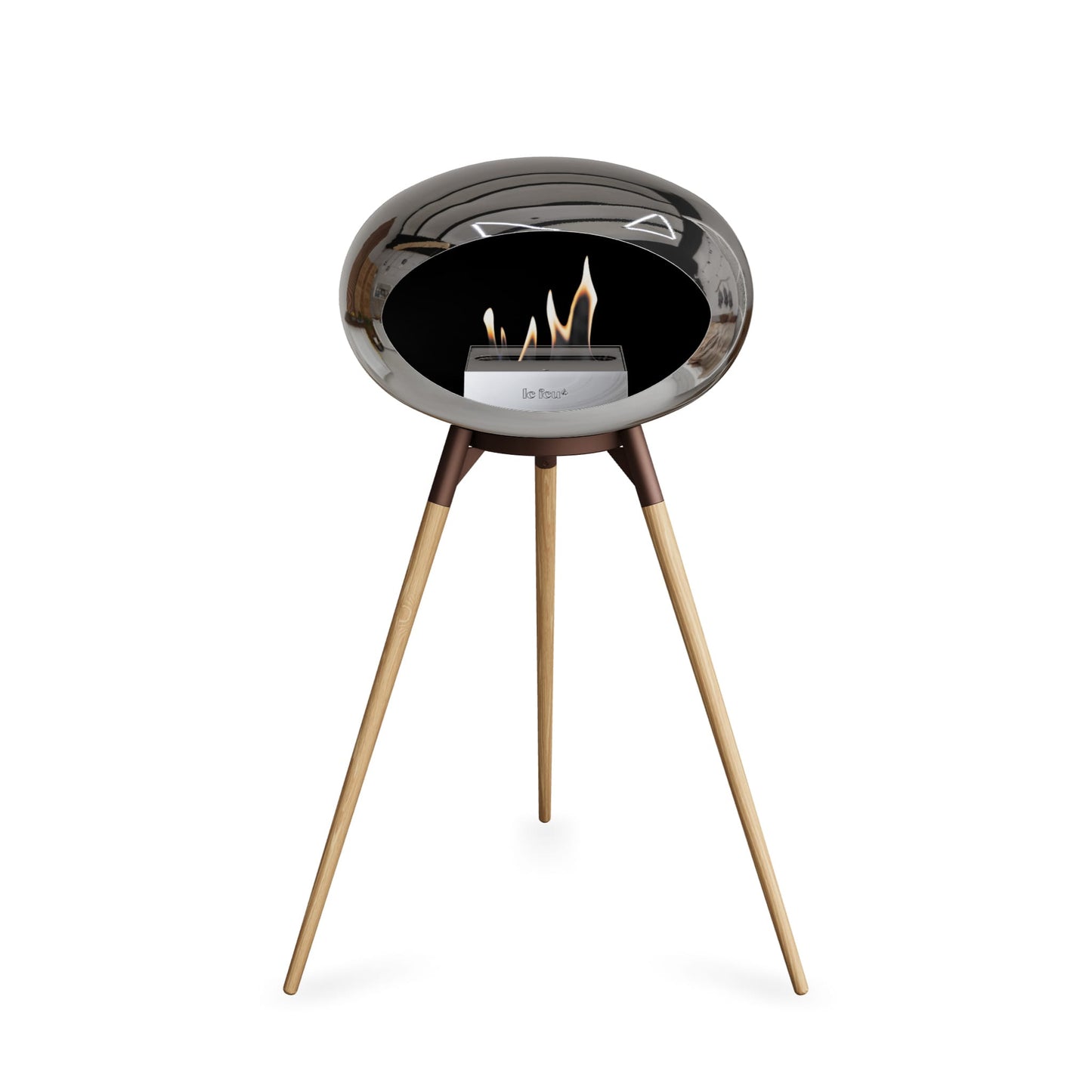 Le Feu Ground High Dome Chromed Silver
