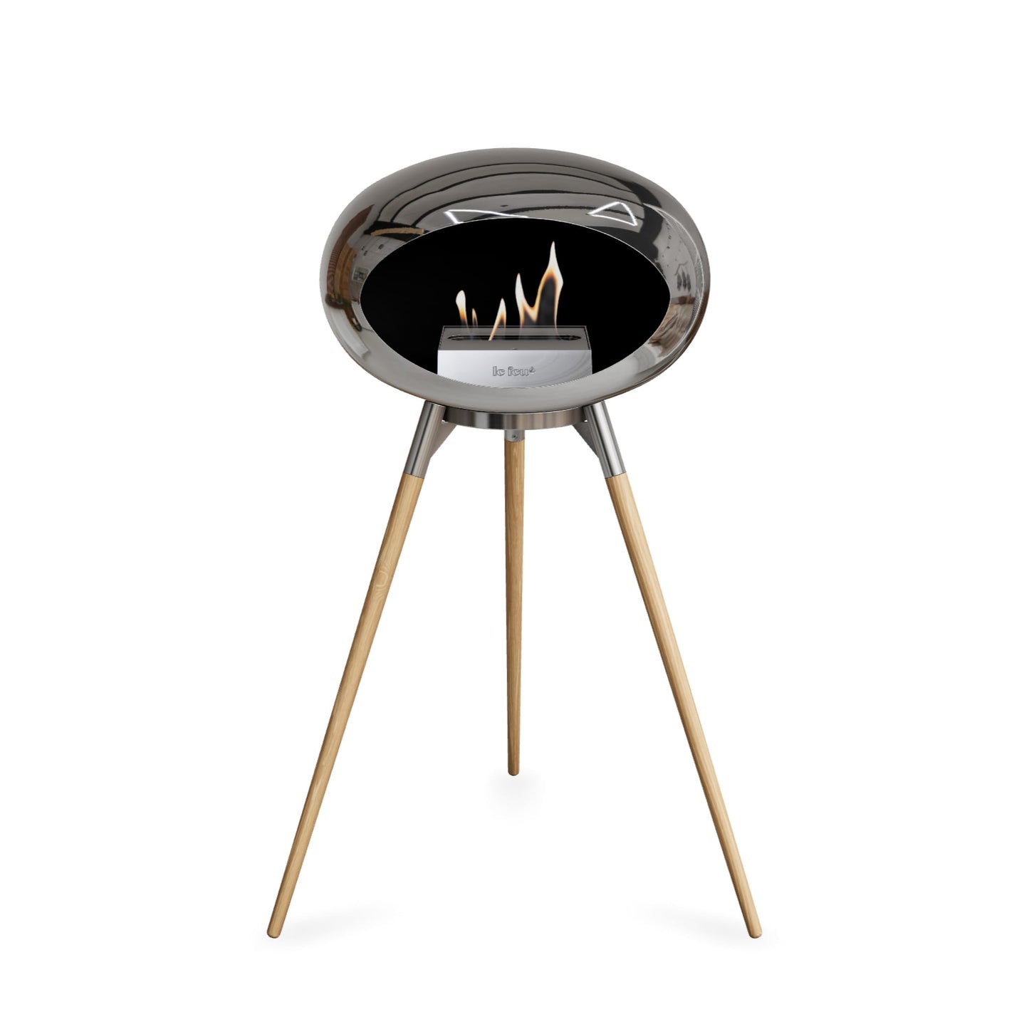 Le Feu Ground High Dome Chromed Silver
