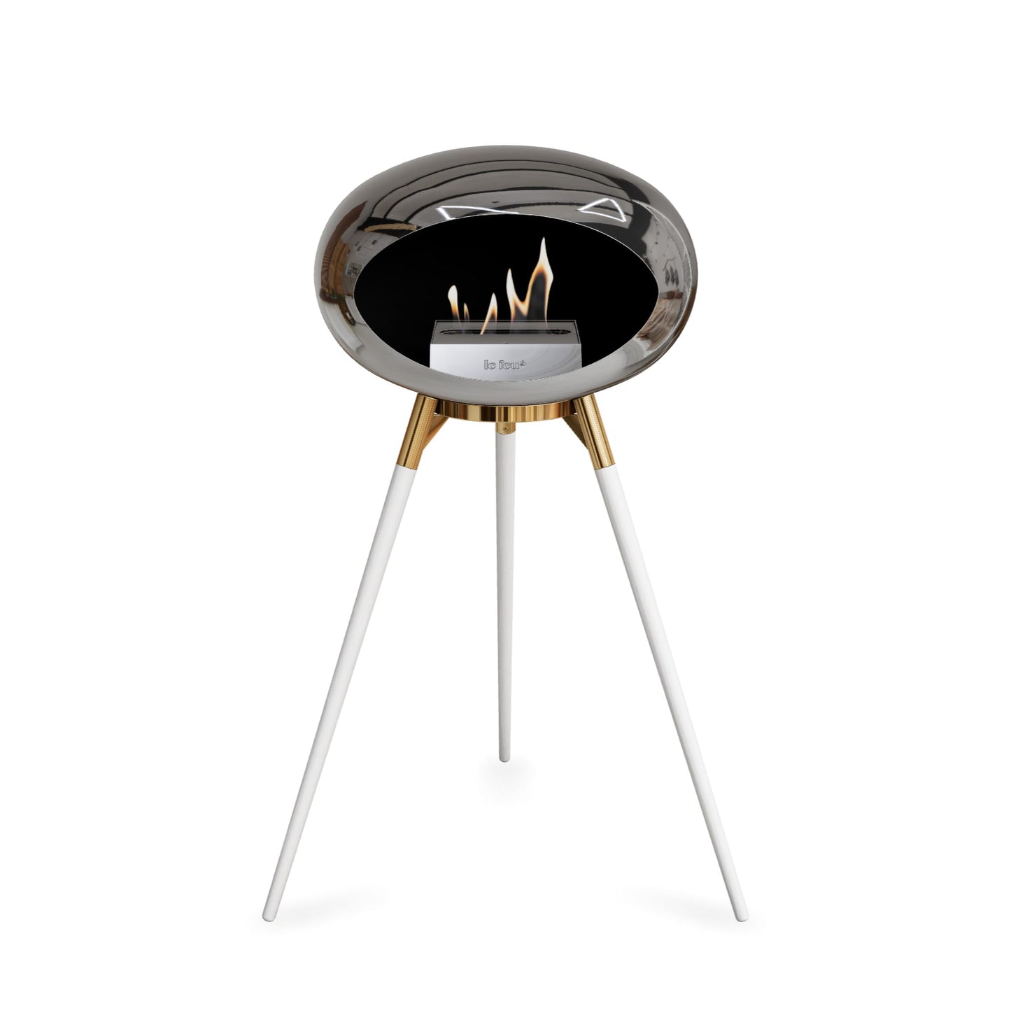 Le Feu Ground High Dome Chromed Silver