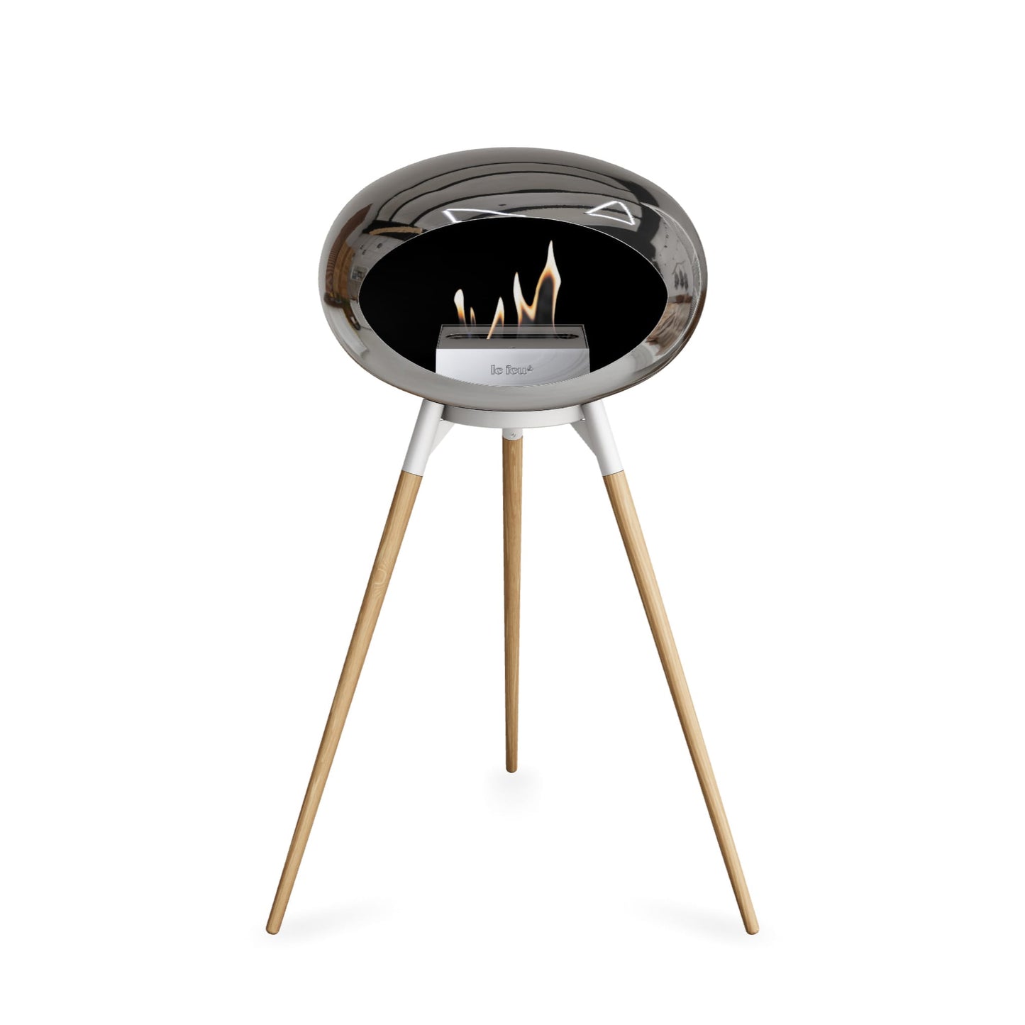 Le Feu Ground High Dome Chromed Silver