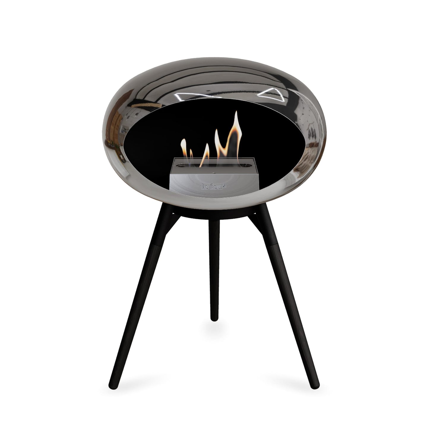 Le Feu Ground Low Dome Chromed Silver